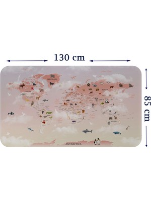 Trezon Eğitici Dünya Haritası Dünya Atlası Çocuk ve Bebek Odası Duvar STICKER-85X130-3799