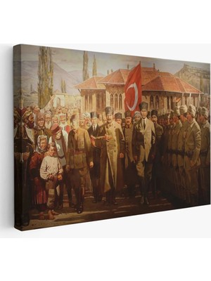 Trezon Atatürk'ün Tbmm’den Cepheye Uğurlanma TABLOSU-6552