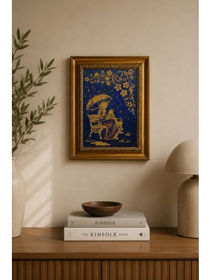 Tokyo Sanat Şemsiye Altında Aşk Rölyef Tablo