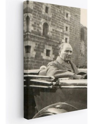 Trezon Atatürk Portre Tablosu Mustafa Kemal Atatürk Dikdörtgen Dekoratif Kanvas TABLO-FJ-134