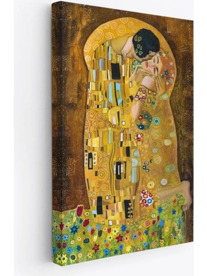 Trezon Gustav Klimt'in The Kiss Isimli Eseri Kanvas TABLO-5128