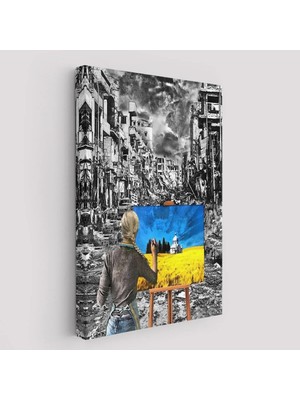 Trezon Hayalindeki Ukrayna'yi Çizen Ukraynalı Ressam TABLOSU-6295
