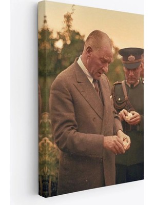 Trezon Atatürk Portre Tablosu Mustafa Kemal Atatürk Dikdörtgen Dekoratif Kanvas TABLO-FN-137