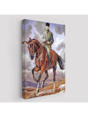 Trezon At Üstündeki Mustafa Kemal Atatürk Duvar TABLOSU-6462