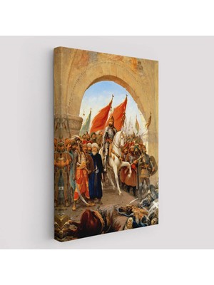 Trezon Fatih Sultan Mehmet Istanbul'a Girişi Tablosu - Fausto Zonaro -6439