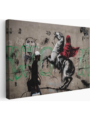 Trezon Banksy Napolyon Geçişi Alpler Kanvas TABLOSU-5094