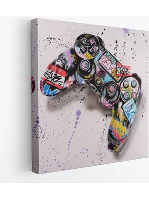 Trezon Joy Stick Graffiti Kanvas Duvar Tablosu, Banksy Sokak Graffiti POSTERI-5345