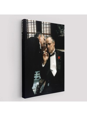 Trezon The Godfather Kanvas Tablo, Vito Corleone Film Sahnesi Kanvas TABLO-5279