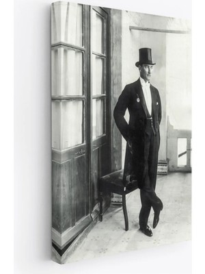 Trezon Atatürk Portre Tablosu Mustafa Kemal Atatürk Dikdörtgen Dekoratif Kanvas Tablo-Ct-72