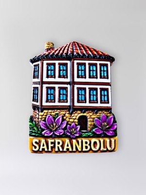 Mundy Safranbolu Polyester Kabartmalı Magnet 5,5 x 7 cm Dekoratif Hediyelik Buzdolabı Süsü (KOD:1575)