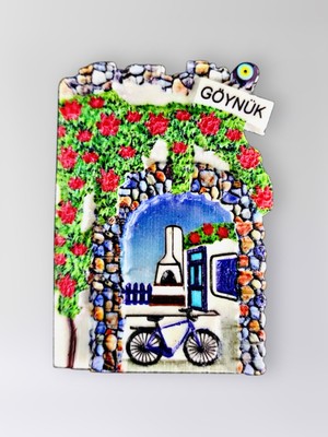Mundy Göynük Polyester Kabartmalı Magnet 5,5 x 7 cm Dekoratif Hediyelik Buzdolabı Süsü (KOD:1574)