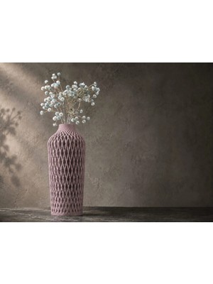 3Dcim Diamont Rose Gold Vazo – Modern Dekoratif 3D Baskı Vazo | 137X250 mm