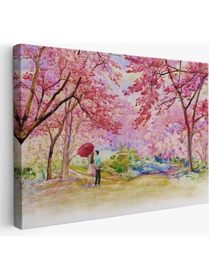 Trezon Sakura Ağacının Altındaki Sevgililer Kanvas TABLO-5082