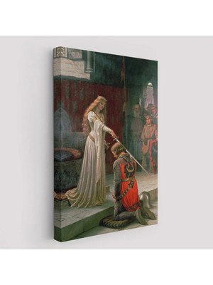 Trezon Edmund Leighton The Accolade Dekoratif Duvar TABLOSU-6130