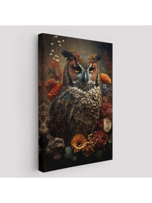 Trezon Baykuş Dekoratif Duvar TABLOSU-6485