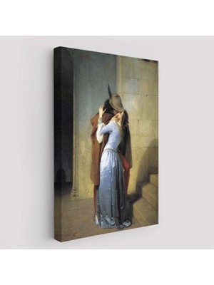 Trezon Francesco Hayez Öpücük Isimli Eseri Duvar TABLOSU-6076