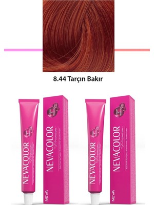 2 Li Set Premium 8.44 Tarçın Bakır - Kalıcı Krem Saç Boyası 2 x 50 G Tüp