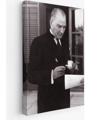 Trezon Atatürk Portre Tablosu Mustafa Kemal Atatürk Dikdörtgen Dekoratif Kanvas TABLO-FR-141