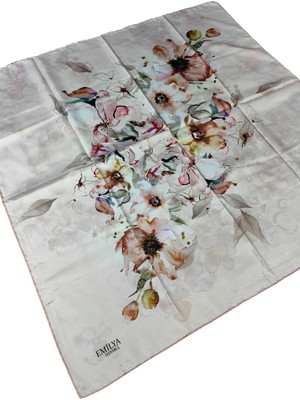 Mim Eşarp ve Şal Emilya Rayon Çiçek Desenli Eşarp 90X90 cm