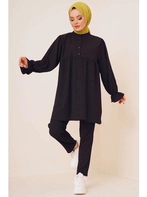 TeknoKapsül Volt Clothing Kadın Önü Düğmeli Bürümcük Ikili Takım