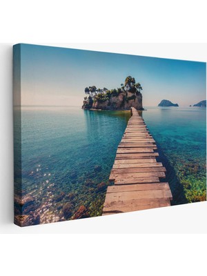 Trezon Zakinthos Adası Yunaniztan Dekoratif Kanvas Duvar TABLOSU-3584