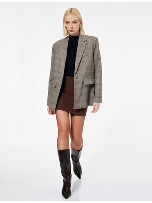 Koton Slim Fit A Kesim Yüksek Bel Mini Etek  (Aw 26)
