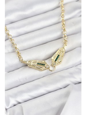 Renas Store Pirinç Gold Renk Zirkon Taşlı Serenay Kolye TJ-BKO11130