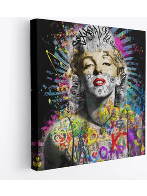 Trezon Marilyn Monroe Sokak Sanatı Kanvas Tablo Street Art GRAFFITI-5893
