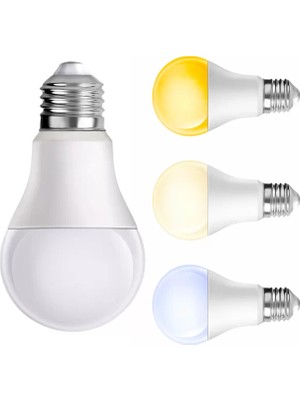 Uravas Store Ledx AL-ALL9C3 9 Watt 810 Lümen E27 Duy 3 Renk Seçenekli Akıllı Işık Ampulü