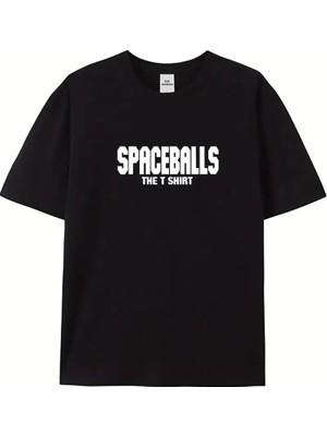 Tarz Yeri Erkek Baskılı T-Shirt Kısa Kol Bisiklet Yaka Regular Fit Rahat Kalıp Tişört - Siyah