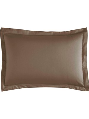 Linens Mix&match Pamuk Saten 2'li Volanlı Yastık Kılıfı Seti Kahve