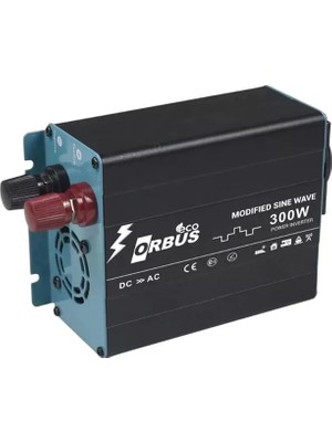 Orbus MSE300W 12 Volt -300 Watt 220V Ac 50hz 600 Watt Surge Eco Modified Sinus Inverter