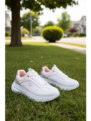 TeknoKapsül Soho Beyaz-Pudra Kadın Sneaker 20414