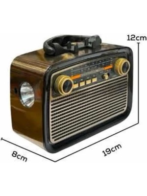 Uravas Store Mey Ithalat® Nostaljik Radyo Bluetooth Bağlantılı Müzik Kutusu Ahşap