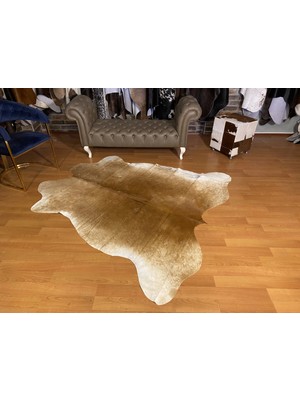 Fiesta Leather Art Hakiki Deri Dana Postu - Kahve Beyaz - 195 x 210 - 2260108000001