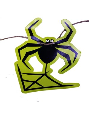 Renas Store Örümcek Şekilli Asmalı Halloween Flama Banner Afiş 2 Metre