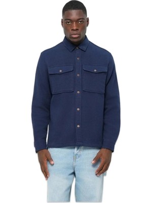 Timberland TB0A44TN Corduroy Collar Utility Over Gömlek Lacivert Erkek Gömlek
