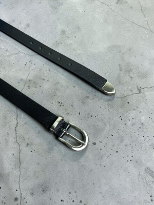 Paşala Leather Unisex Hakiki Deri 2.5 cm Uç Aksesuarlı Çelik Tokalı Kemer Jogger Keten Jean ve Chino Pantolonlarla Uyumlu