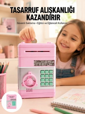Büyük Hazneli Şifreli Para Tasarruf Kumbarası