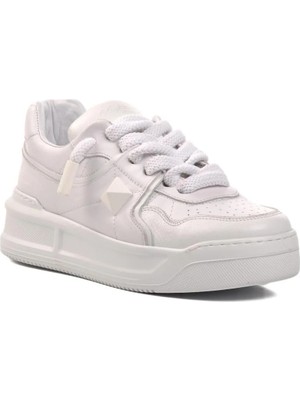 Ayakmod Premium 1306 Beyaz Cilt Erkek Sneaker