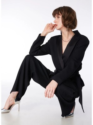 Fabrika Siyah Kadın Geniş Fit Blazer F4SL-CKT0618