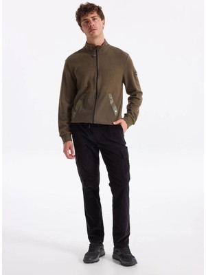 Discovery Expedition D4WM-PNT3344 Siyah Lastikli Paça Jogger Nakışlı Erkek Kargo Pantolon