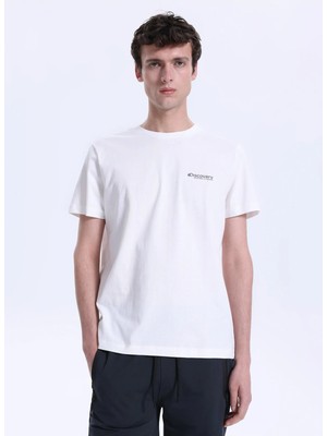 Discovery Expedition D4SM-TST3294 Beyaz Bisiklet Yaka Standart Fit Erkek T-Shirt