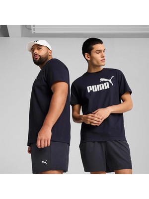 Puma Essentials No 1 Logo Erkek Lacivert Tişört