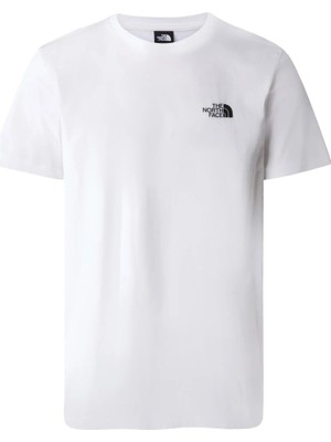 The North Face M Ss Sımple Dome Tee Erkek Beyaz Tshirt NF0A87NGFN41