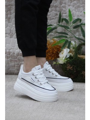 241 1664 Premıum Rahat Orijinal Ürün Kalın Taban Sneaker Kadın Ayakkabı