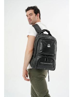 United Colors Of Benetton Sırt Çantası 20871 Siyah Renk Dayanıklı Malzeme 46 x 32 x 18 cm Ölçüler