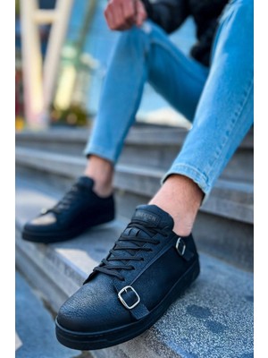 Chekich CH191 Cst Side Buckle Erkek Ayakkabı Sıyah