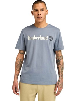 Timberland Kennebec Rıver Linear Log Grı Erkek Kısa Kol T-Shirt