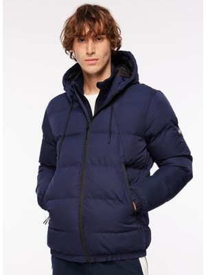 Discovery Expedition Lacivert Erkek Kapüşon Yaka Standart Fit Mont D3WM-MNT17